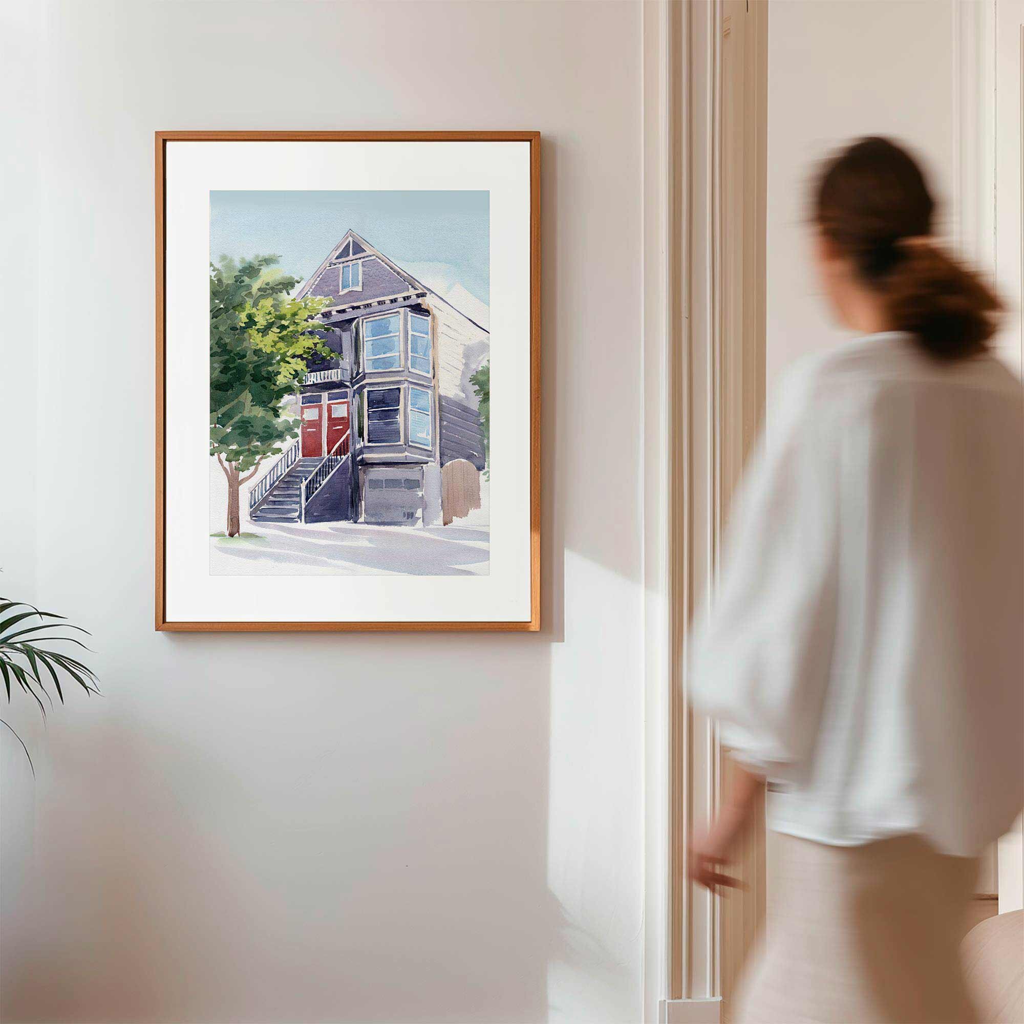 Custom Watercolor House & Venue Portraits, San Francisco Art