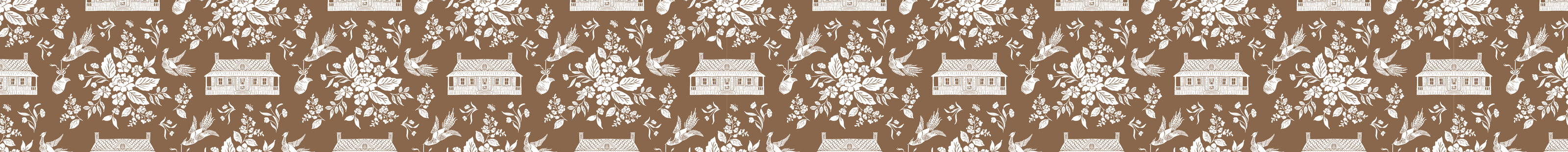 Brown and white toile background
