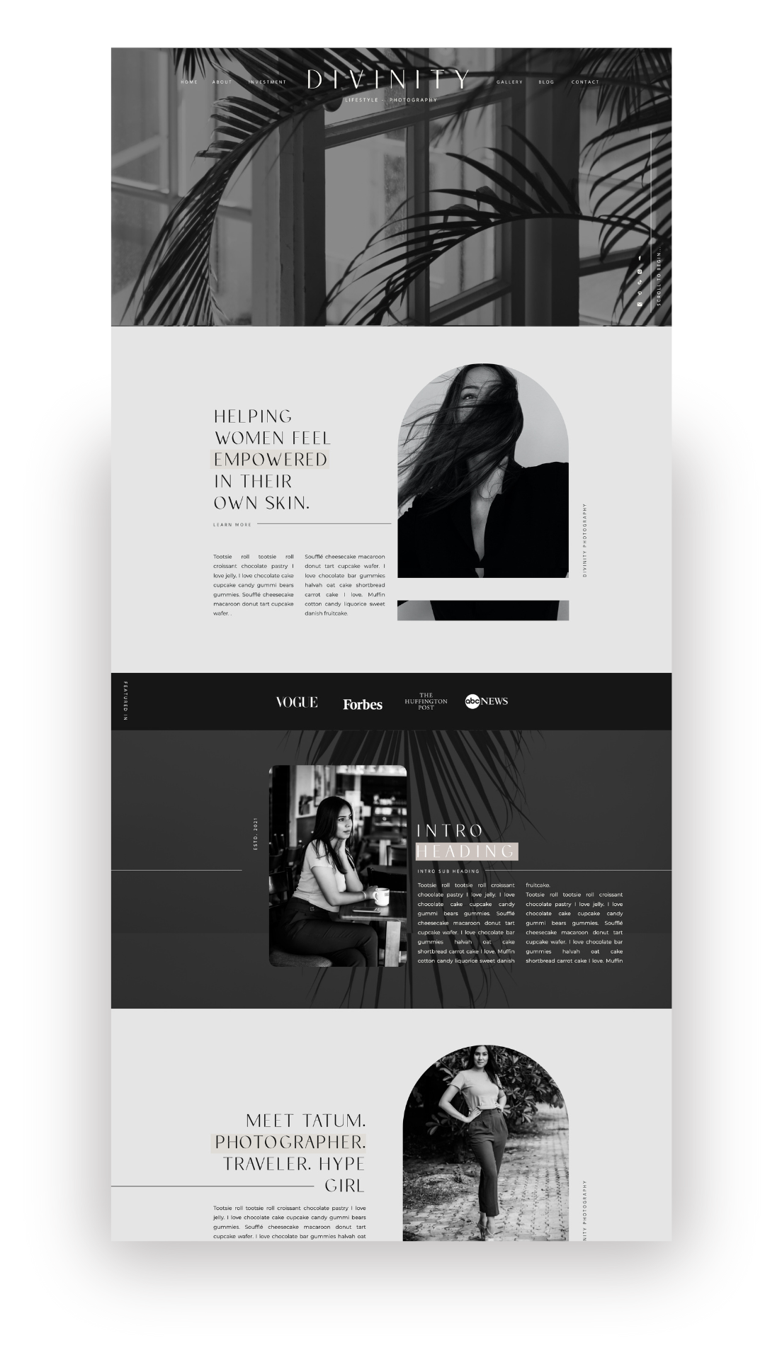 Divinity Showit website Template-flatlay
