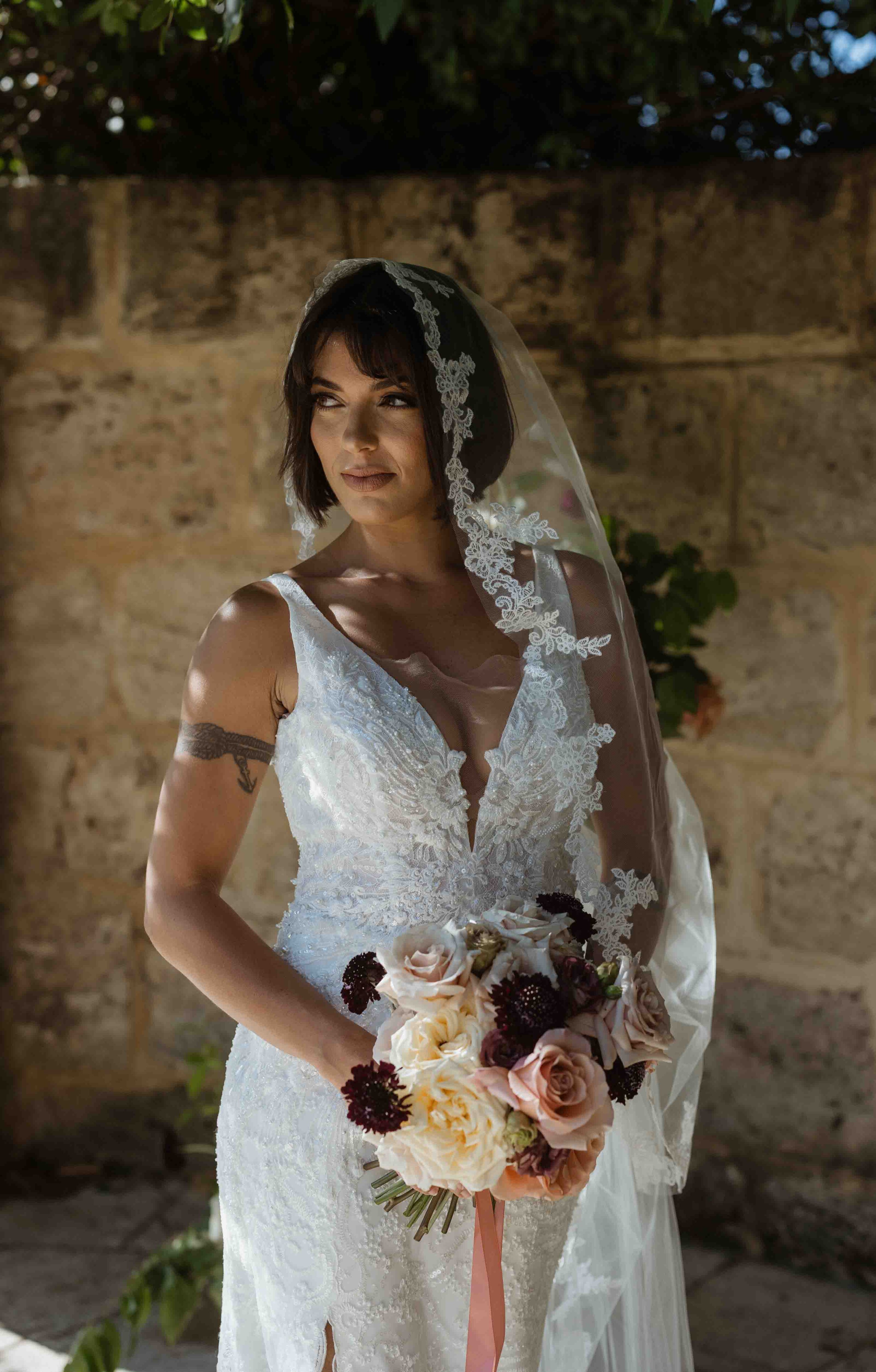 Romantic sunset wedding portrait at caversham gardens perth