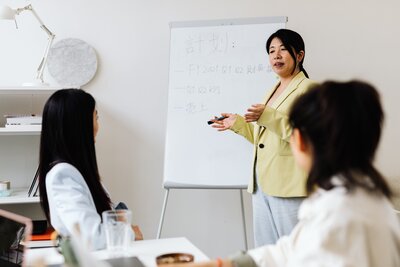 Asian Woman Presenting