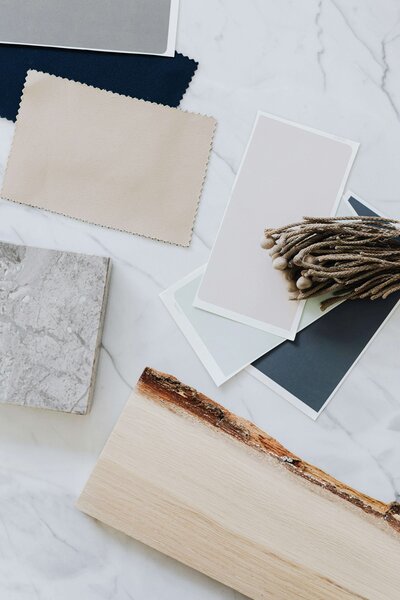 Overview photo of interior design samples