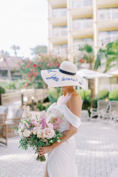 Beautiful woman bouquet hilton head