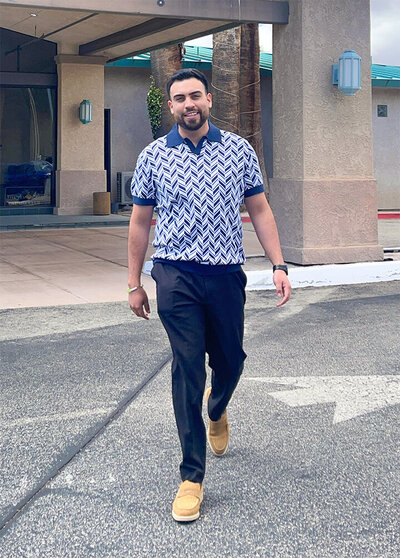 Adrian Esparza walking