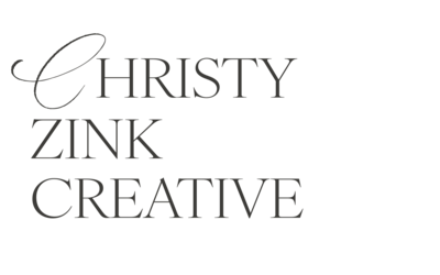 Christy Zink Creative logo white
