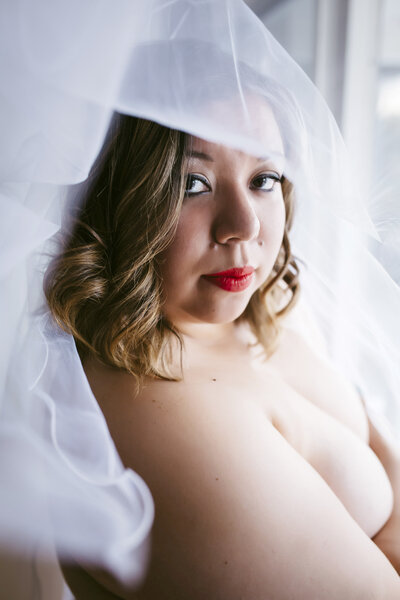 Bridal Boudoir Veil Photo