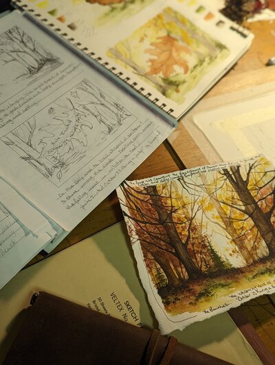 The First Lines ....On the chilly wind he blew, whispers of excitement to share among the woods...