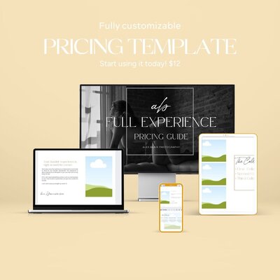 boudoir pricing guide template cover