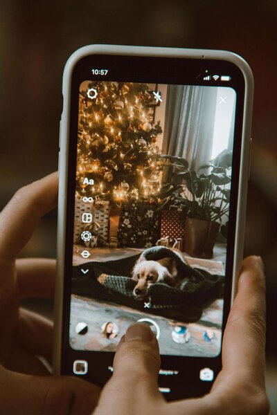 Bright & Beautiful holiday iPhone photography guide showing quick lighting and editing tips for moms