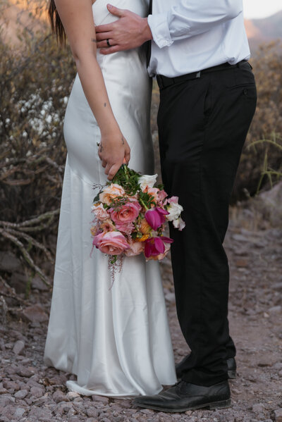 bridal portrait with bouquet