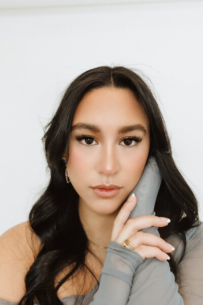 Austin woman with volume lash extensions set