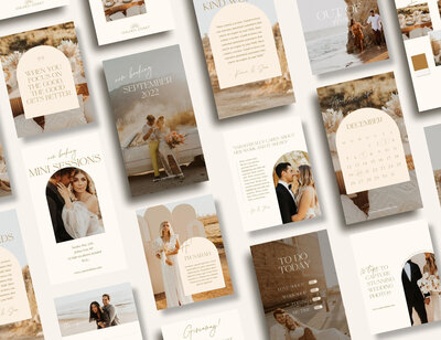 Boho Instagram templates for photographer