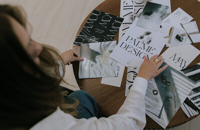 Kara, founder of Palme design Co, showing photography branding services 
