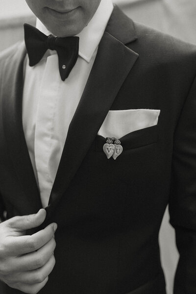 groom suit details from Loius Vuitton