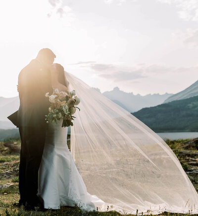 veil blowing in wind