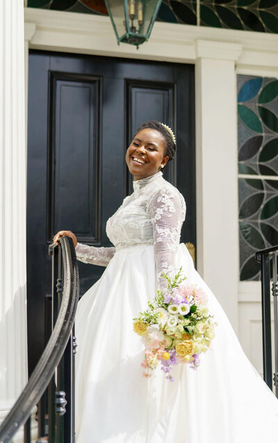 bride with bouquet