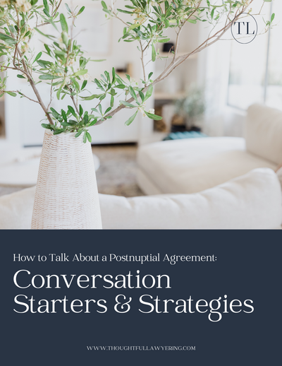 Conversation starters and strategies to guide you through discussing a postnuptial agreement in a way that feels open, honest, and productive—without unnecessary conflict or tension