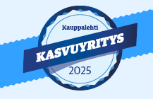 Kauppalehden myöntämä kasvuyritys 2025 sertifikaatti