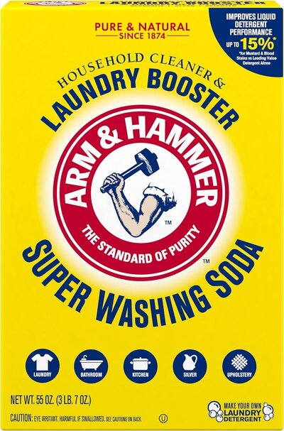 Arm & Hammer Washing Soda - Boost your detergent power naturally—ideal for fresh, clean linens every time. (Category: Laundry Essentials)