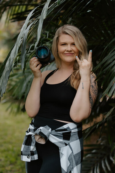 florida elopement photographer at a record store for head shots