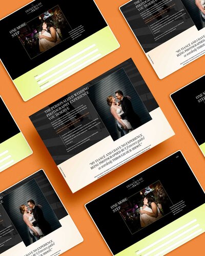 NYC photographer website on Showit with multiple screens.