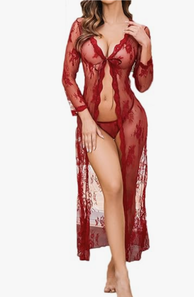 Bridal Lace Babydoll Robe