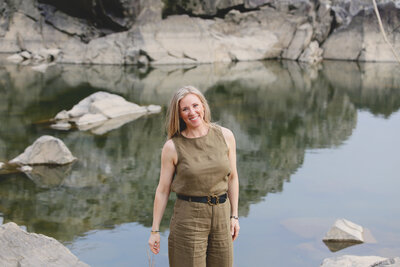 Portrait of Jessica Luke, founder of The Hive yoga studio and 1440 Health Collective in Washington DC