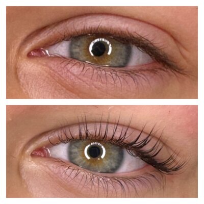 Lash lift & tint before & after - Arch Revival Fort Frances