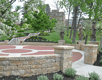 Landscape company project: Raven's Walk and Mary's Grotto - Benedictine College
