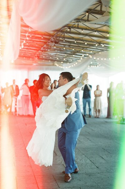 A Block Island wedding photographed by a film wedding photographer.