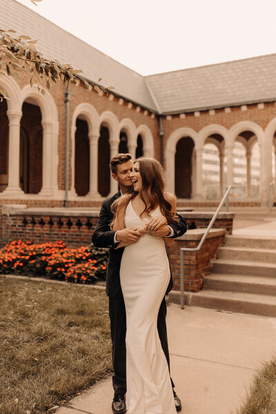 elegant and romantic engagement photos in des moines iowa