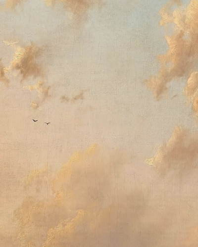 Painterly golden cloud texture symbolizing refined, editorial wedding photography aesthetic in Seattle and destination weddings.