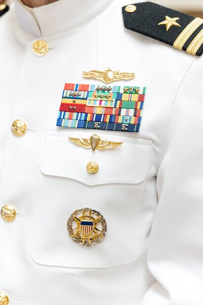 Close up of Navy uniform