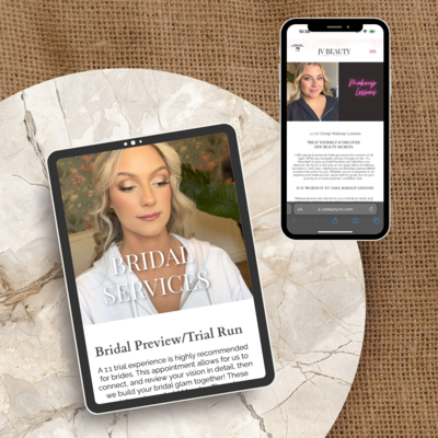 Brown and White Marble Surface Website Mockup Instagram Post