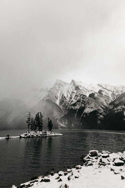 moody Banff mountains