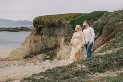 half moon bay maternity session