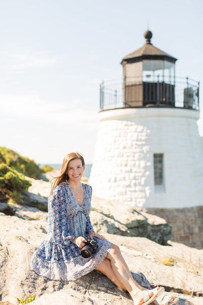 Rhode Island photographer Laura Klacik with camera
