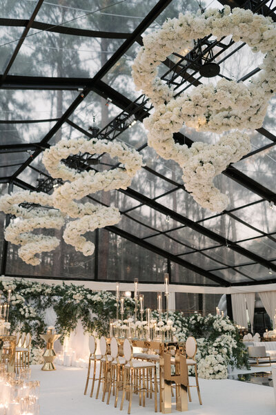 Luxury white and black private estate tented wedding. Oceanhouse Rhode Island Wedding Planner. Nantucket Wedding Planner