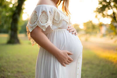 chinese dress ladies Shop Nude Lace Maternity Dress with Train for Photoshoot main image 1