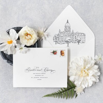 venue sketch envelope liner