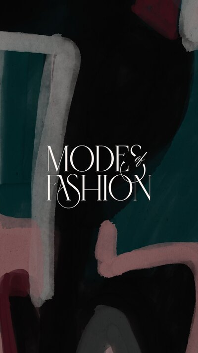 Modes of Fashion logo on a multicolor textured background