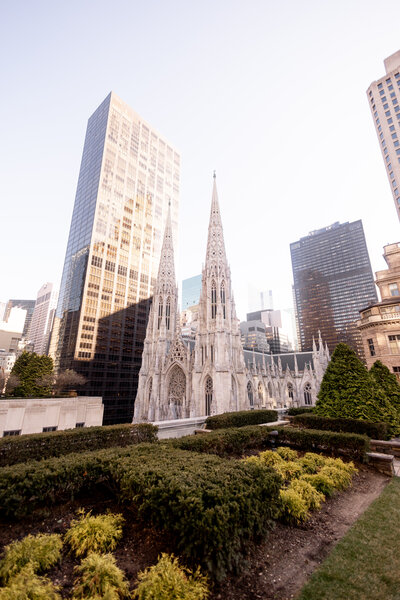 Wide image of the view from 620 Loft and gardens Wedding Venue