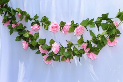 pink roses garland rentals