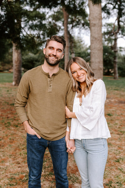 couple looking at camera smiling