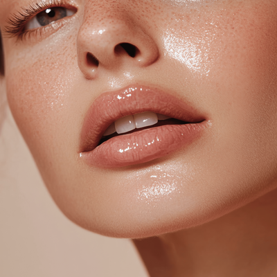 Closeup of Woman's Skin and Lips