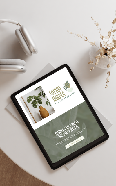 therapist website design