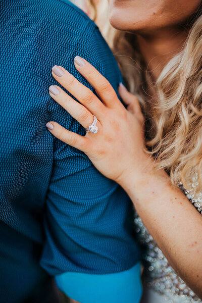 Bride and groom sharing a quiet moment during their wedding in Chicago