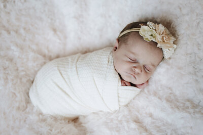 Oklahoma Fresh 48 Newborn photo of baby in wrap