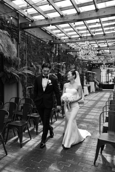 A beautiful koren couple getting married at a luxury san francisco hall - makeup and hair styled by Yana Beauty studio 