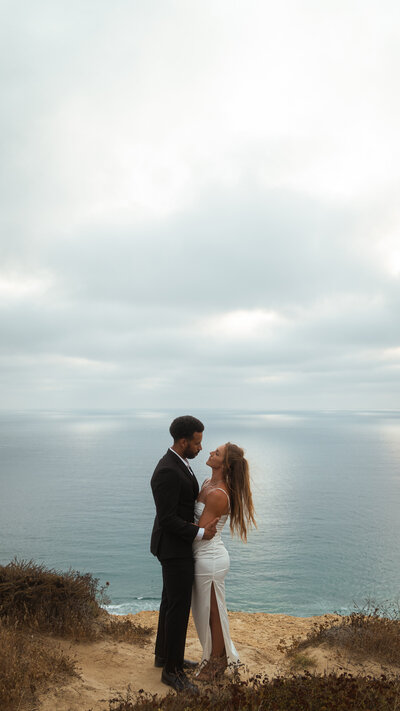 san diego wedding video still bride and groom embracing